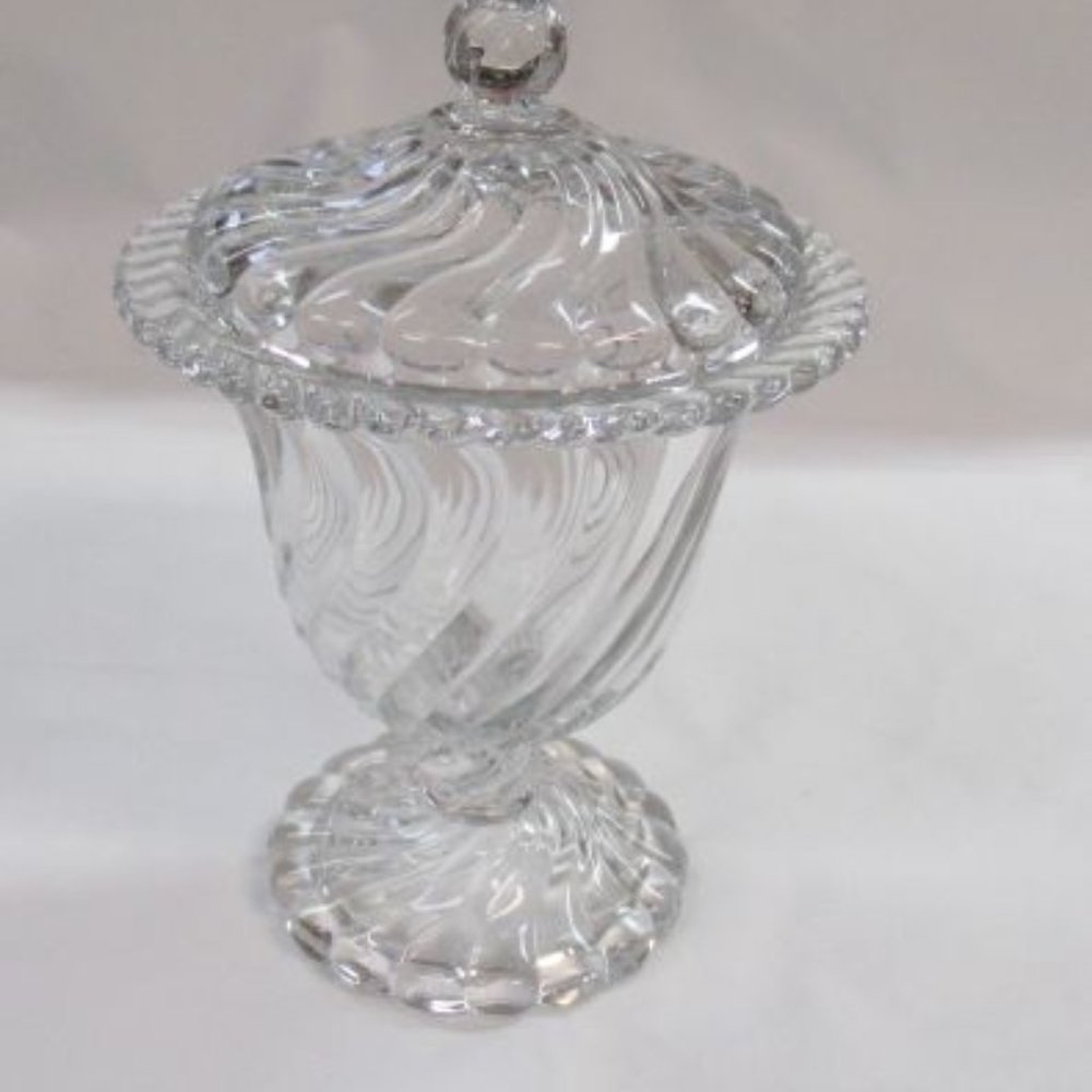 Fostoria Elegant Glass Crystal Colony 8 3/4 In Footed Urn or Candy Dish with Lid